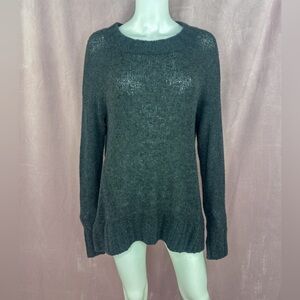 Jarbo Womens Gray Cashmere Sweater Size Small/Medium Open Knit Mock Neck